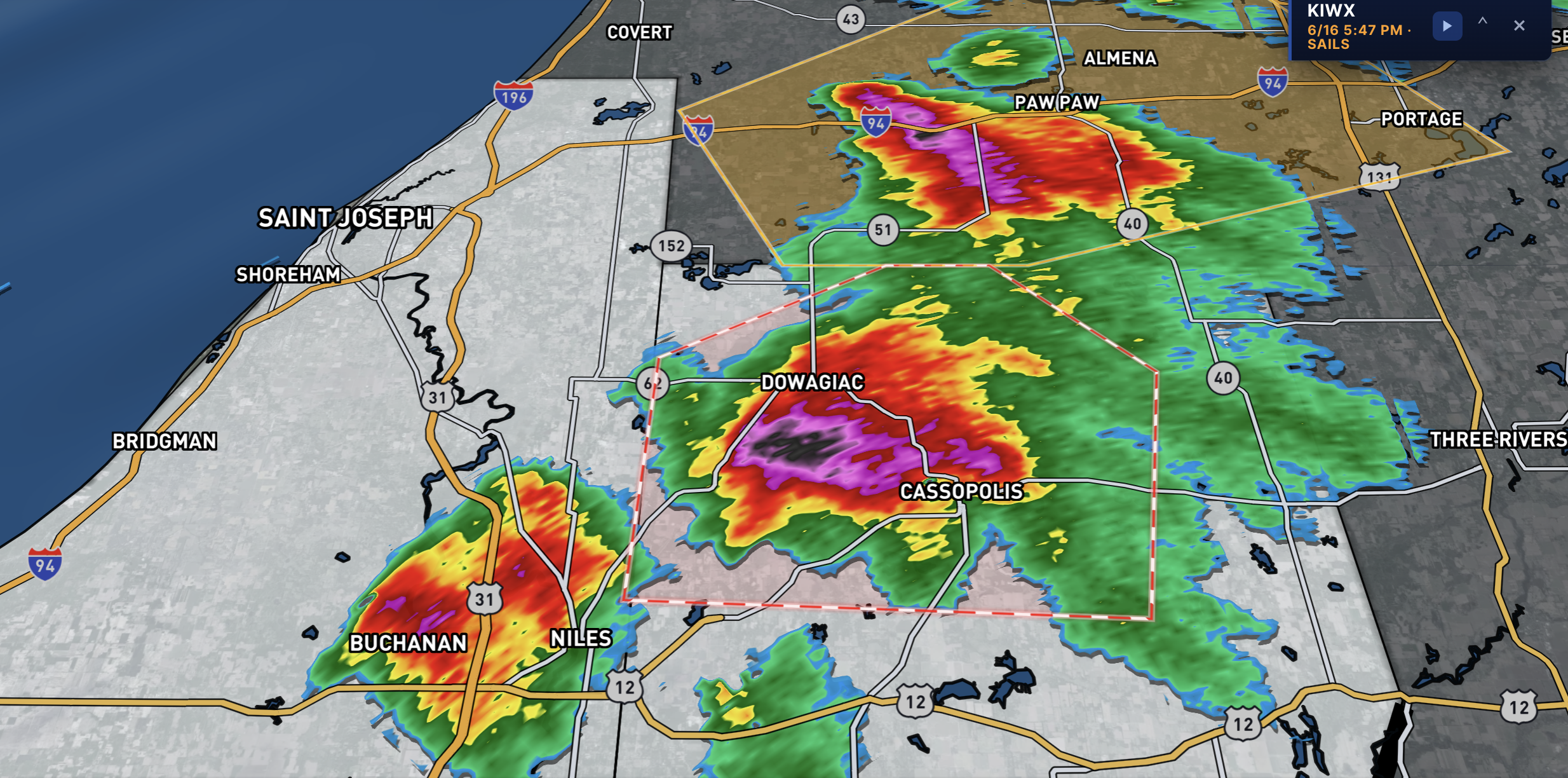 SweepWX live severe-weather radar and intelligence platform